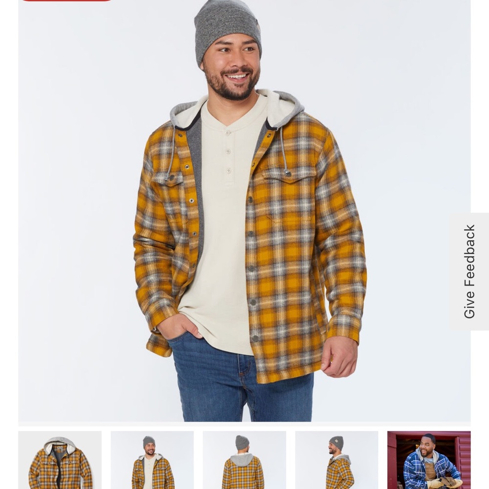 Mens XL Duluth Trading Co Flapjack Relaxed Fit Hooded Shirt/Jacket - Picture 5 of 7